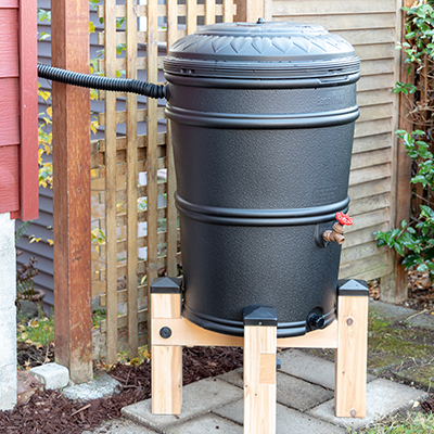 Ministry of Warehouse Portable Water Collection 100 Gallon Rain Barrel Folding Outdoor Collector Patio 