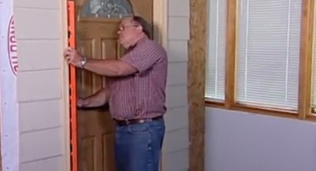 Center test-fit door frame - Install Entry Door Center test-fit door frame - Install Entry Door