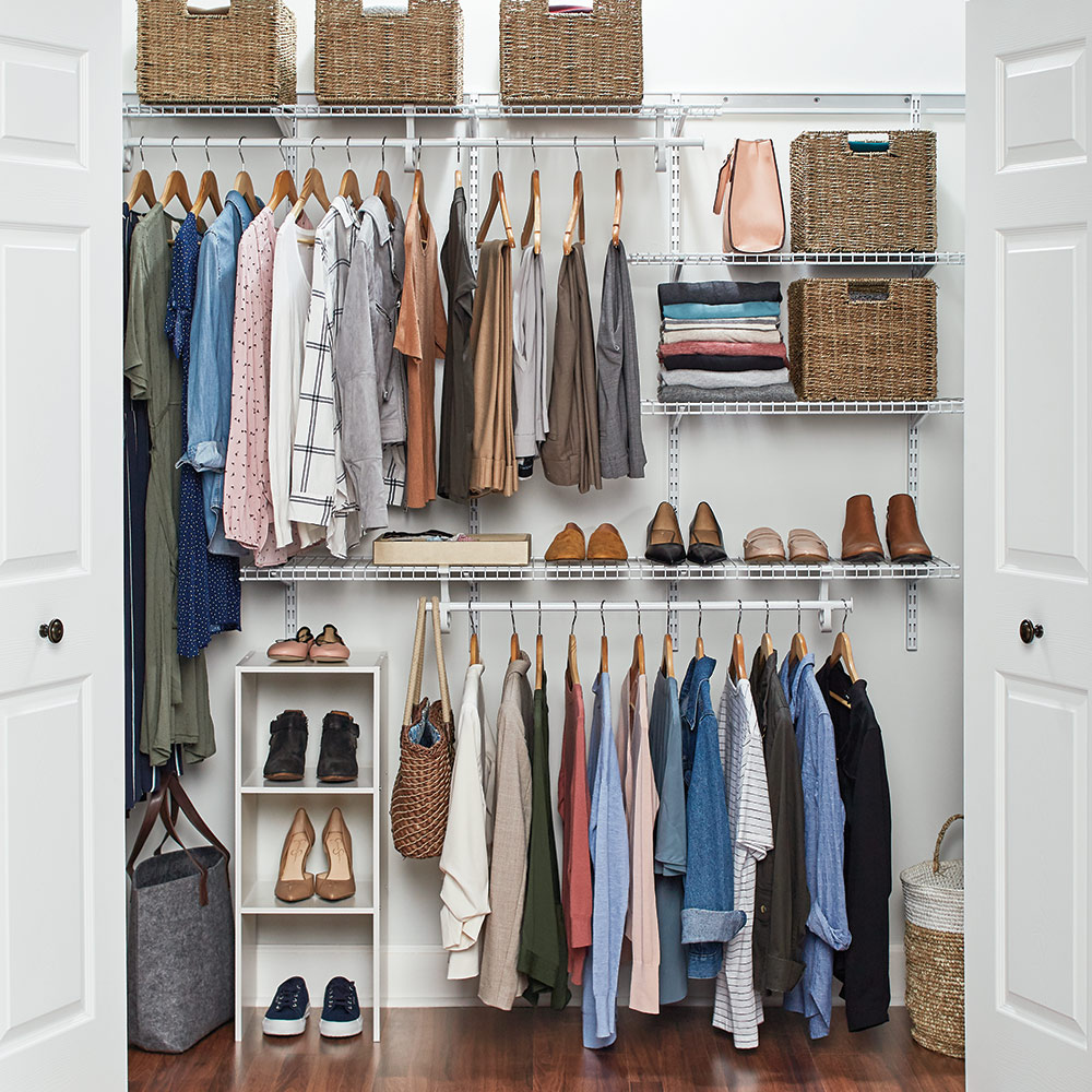 Closetmaid Shelftrack Closet Storage System, How To Use Shelves For Clothes
