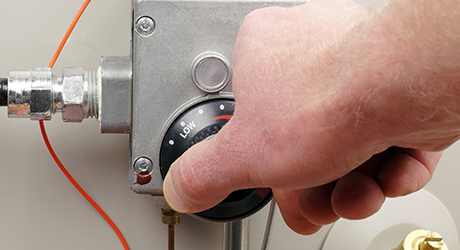 Turn control knob on - Install Gas Water Heater Turn control knob on - Install Gas Water Heater
