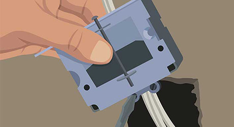 Secure cable and set the box - Hard-Wired Smoke CO Alarms Secure cable and set the box - Hard-Wired Smoke CO Alarms