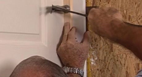 Nail door frame studs - Installing Interior Door Nail door frame studs - Installing Interior Door