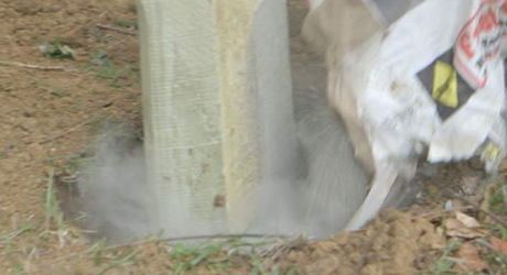 Fill hole with concrete - Mortised Posts Rails Fill hole with concrete - Mortised Posts Rails