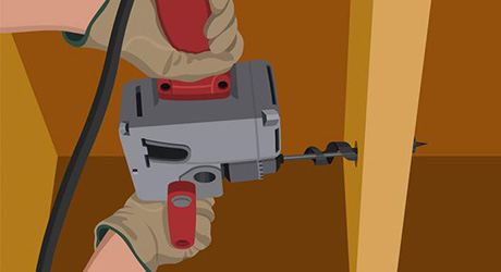 DRILL THE HOLES FOR TUBING DRILL THE HOLES FOR TUBING