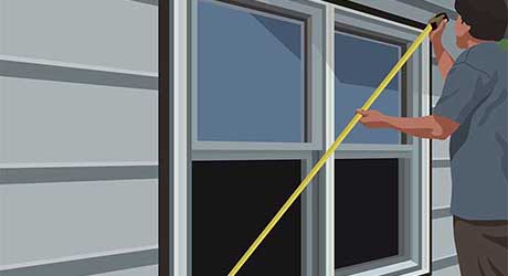 How To Install A Window The Home Depot Ilration Of Person Measuring The Diagonals An Exterior Window