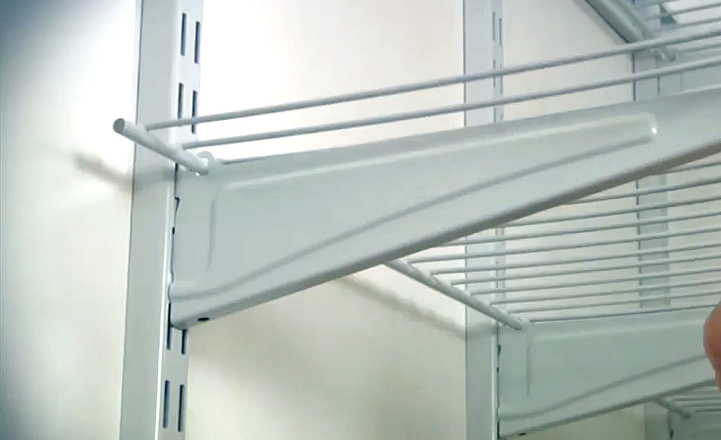 How To Install Wire Shelving, How To Install Wire Shelving Support Brackets For Cabinets