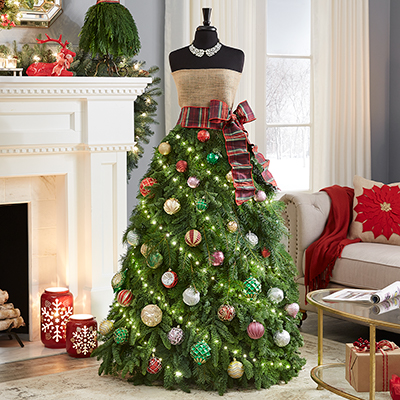 How To Make A Christmas Tree Dress - Christmas Tree Yard Decorations Home Depot