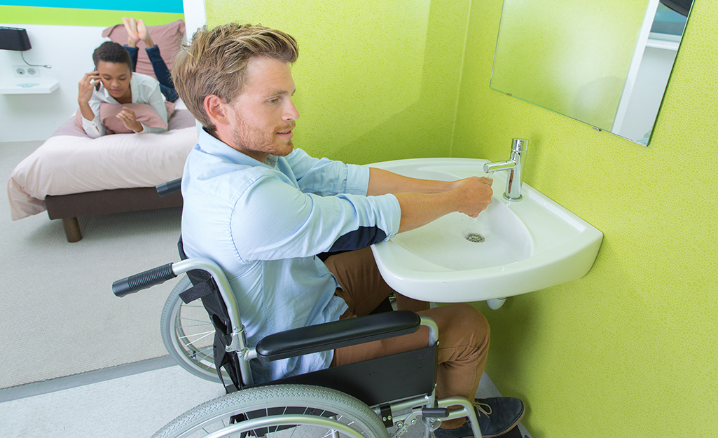 handicapped bathroom sink