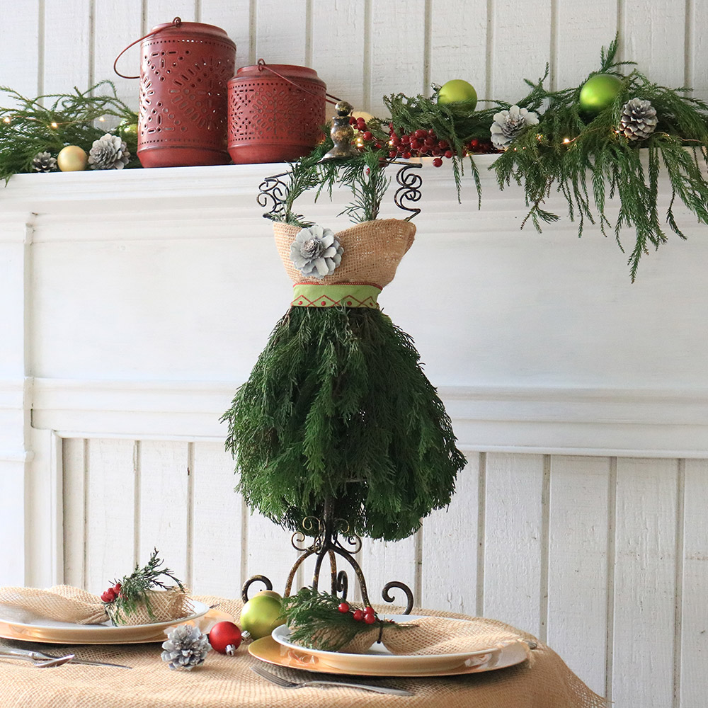 How to Make a Stylish Christmas Tree Dress Centerpiece - The Home Depot