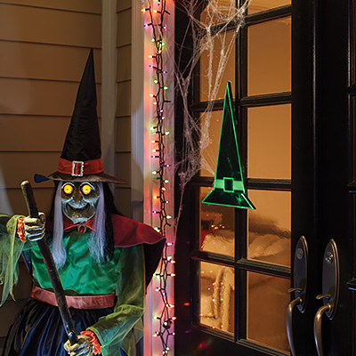 thumbnail image 2 of 1pc Halloween Lace Spider Web And Bats Window/Door Curtain, Halloween Decoration 2 of 10
