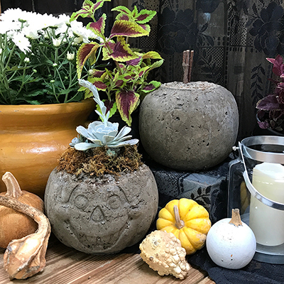 How to Make Decorative Hypertufa Pumpkins