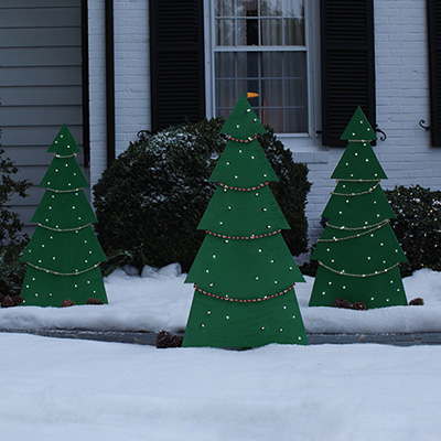 How to Make Holiday Tree Yard Decor - The Home Depot