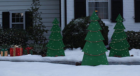 Finish decorating - Make Holiday Tree Yard Decor