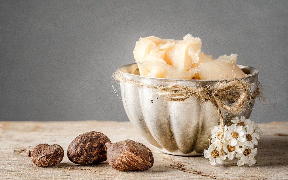 A bowl of shea butter. A bowl of shea butter.