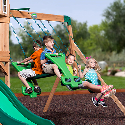 DEKOSH Toddler Playset Multi-Feature Swing & Slide for Kids Indoor Playground Includes Toddler Swing & Kids Slide 