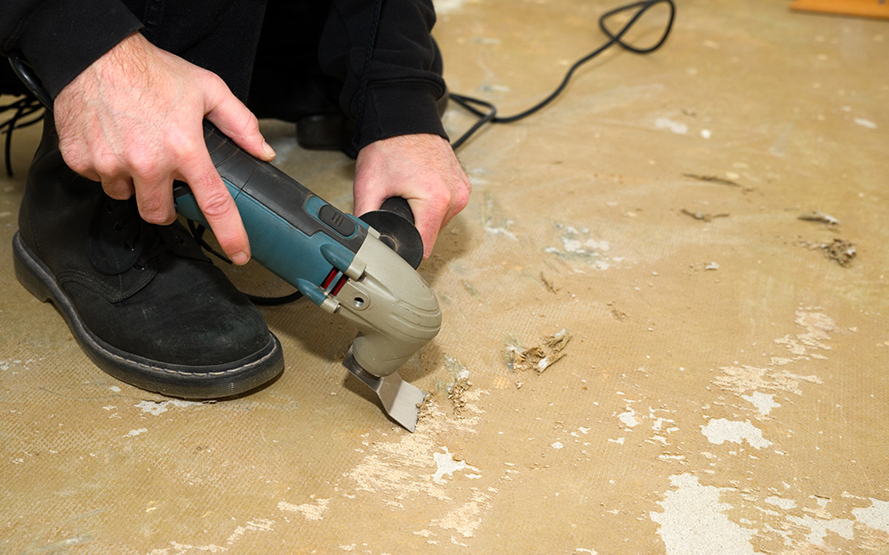 How To Remove Vinyl Flooring, How To Remove Vinyl Tile Glue From Concrete Floor