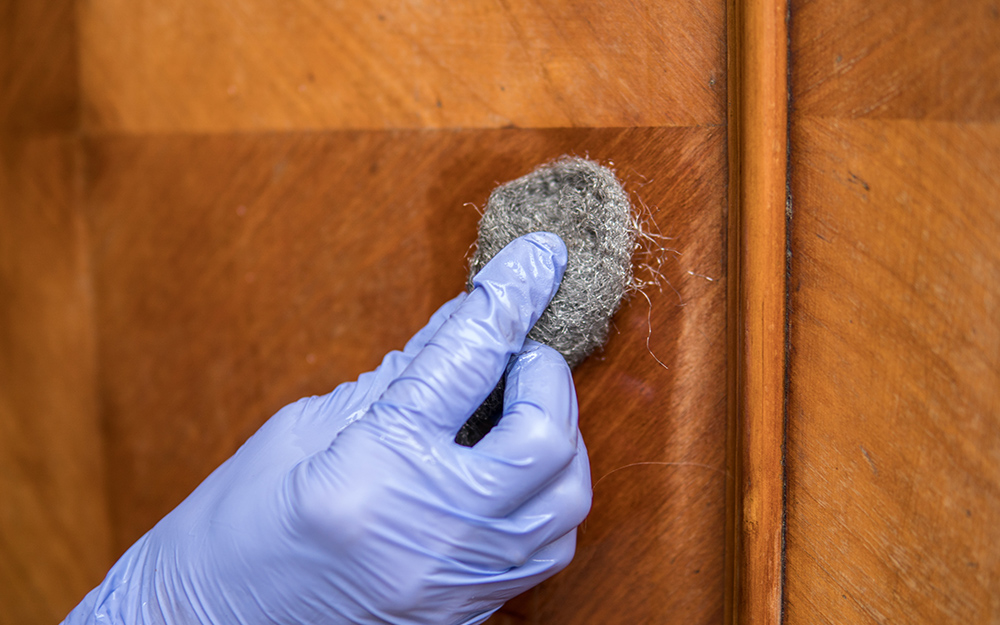 sand paper to remove stain