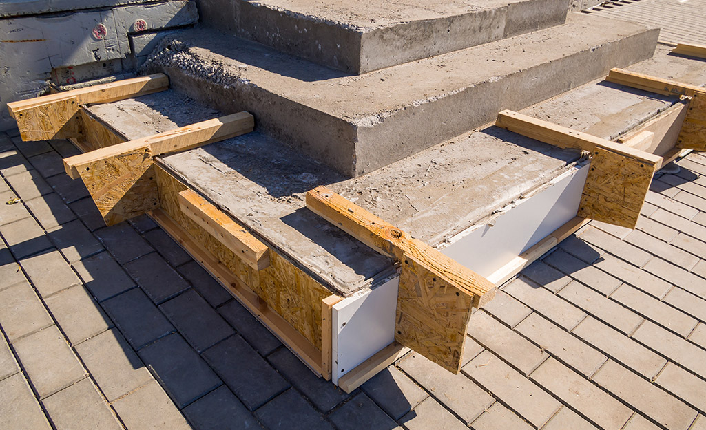 Covering Concrete Steps With Tile Diy Projects