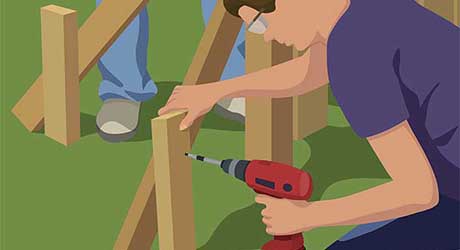 Brace the post - Repairing Maintaining Fences and Gates Brace the post - Repairing Maintaining Fences and Gates