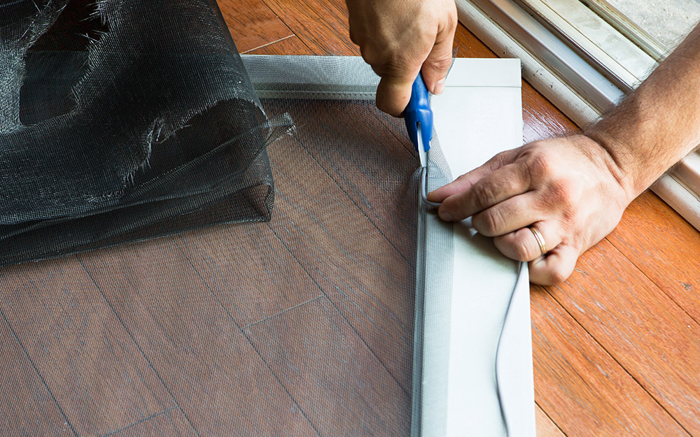 replacing window screens home depot