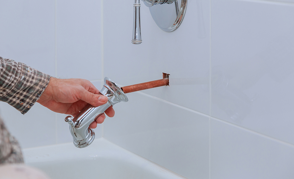 bathtub faucet repair progress