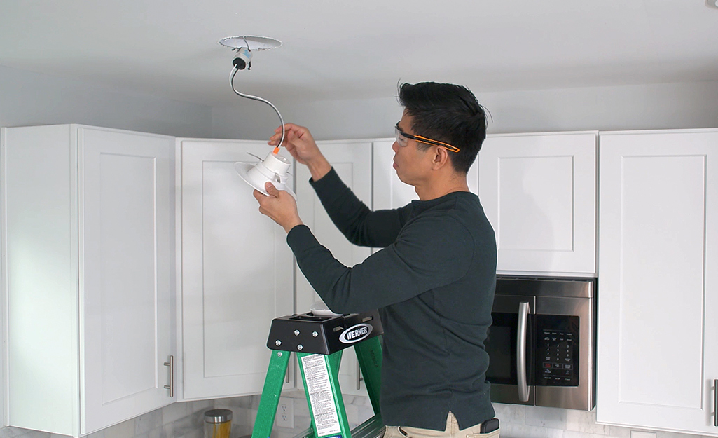 how to replace recessed lighting with flush-mount lighting