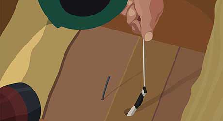a person pulling the cable through the wall a person pulling the cable through the wall