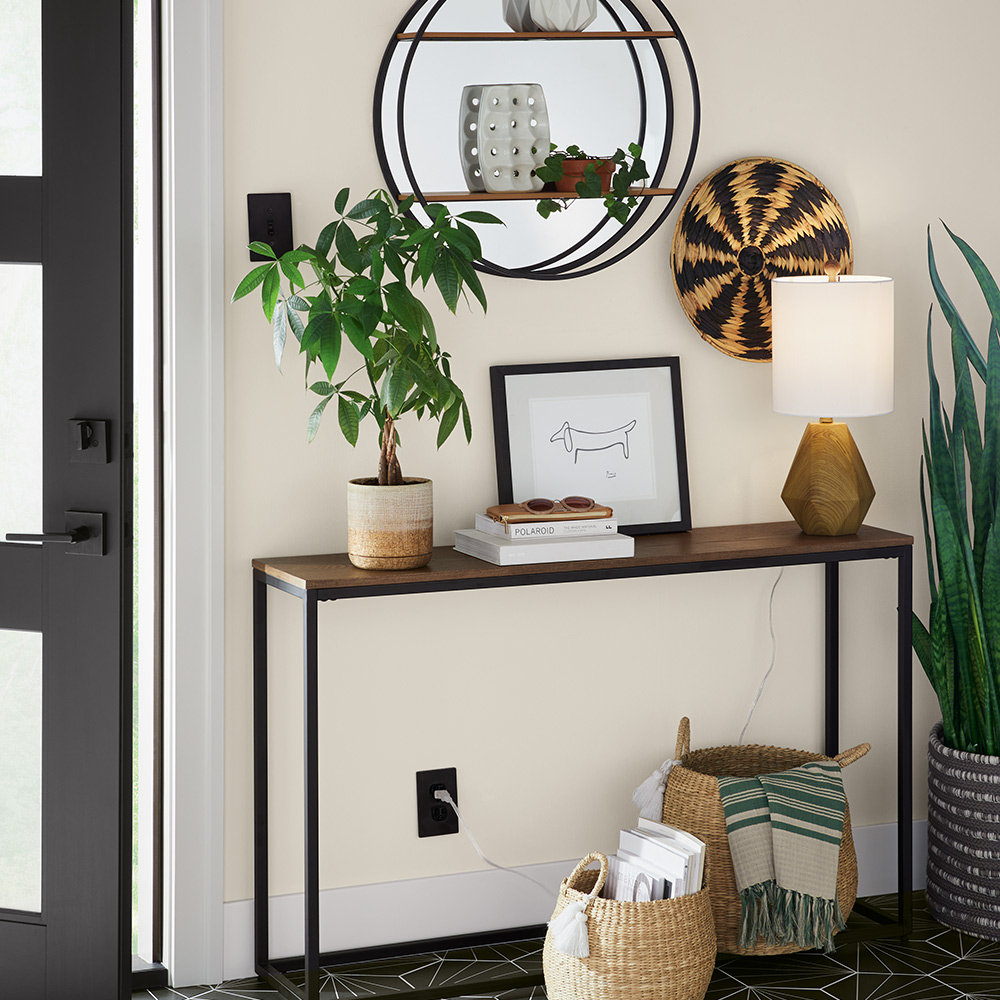 Statement Entry Table - tall table for small entryway or hallway decor