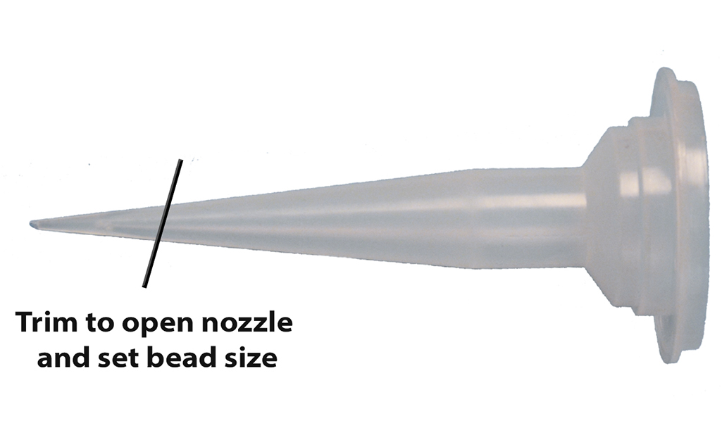 Diagram that shows how to cut the tip.