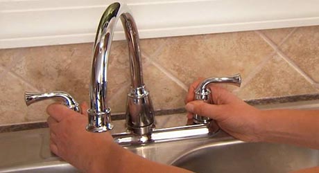 How To Install A Kitchen Faucet And Side Sprayer The Home Depot