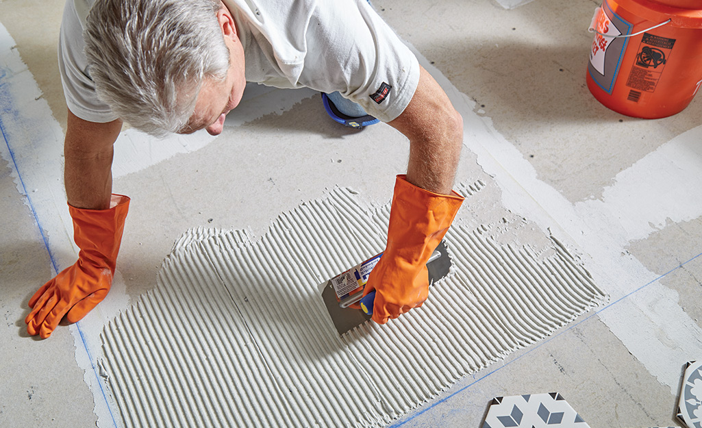 How To Install A Tile Floor, Installing Porcelain Tile On Cement Floor