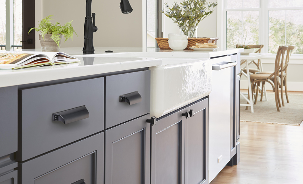 Custom cabinetry in a sunlit kitchen.