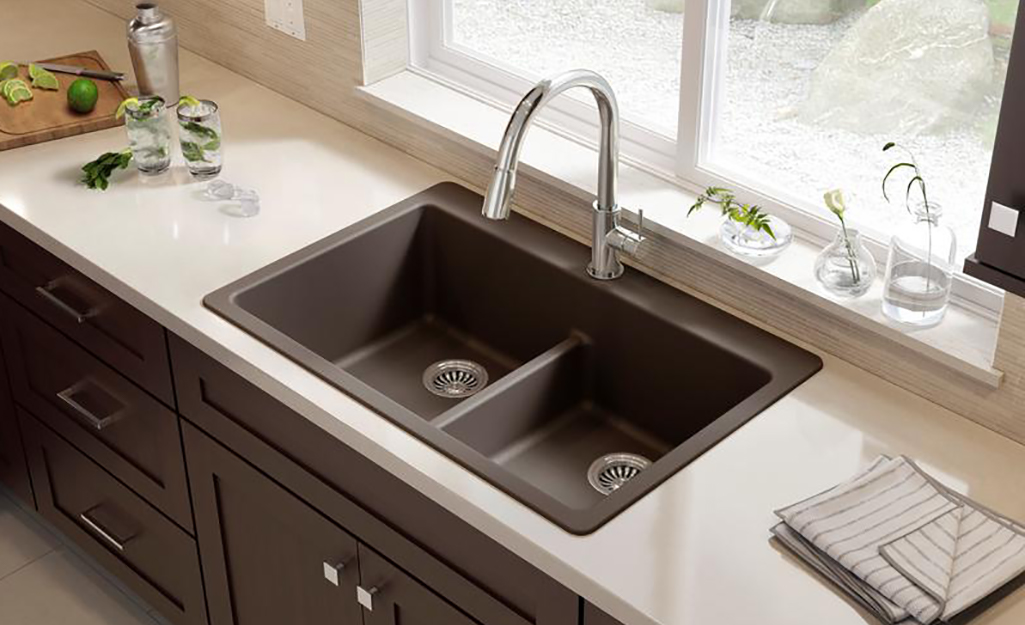 double basin sink and double bowl with durable material