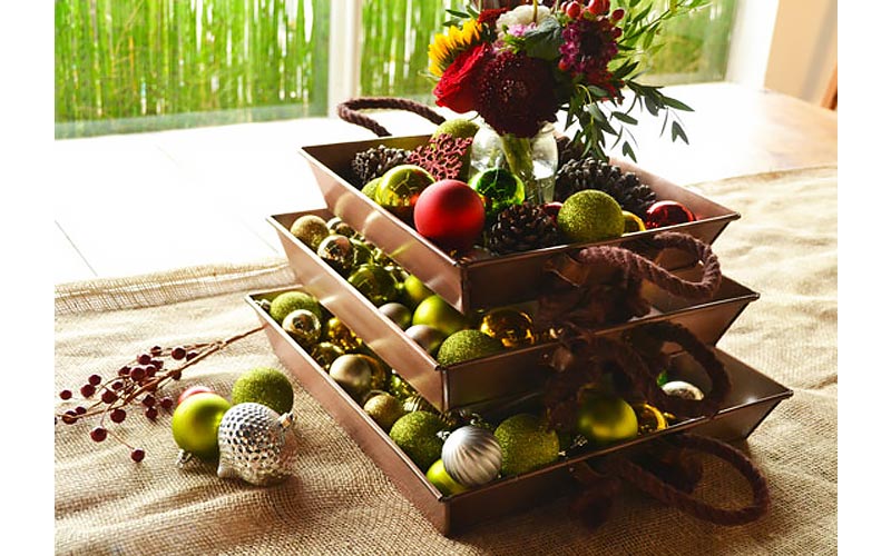 Stacked Tray Centerpiece