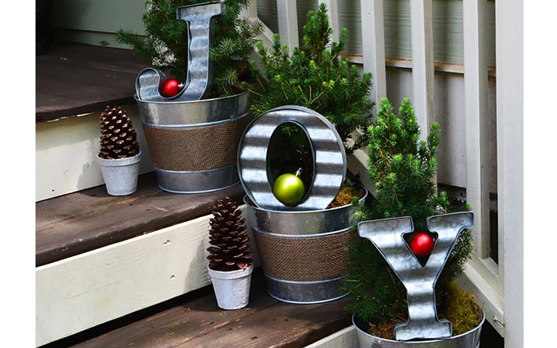 Planters on Stairs