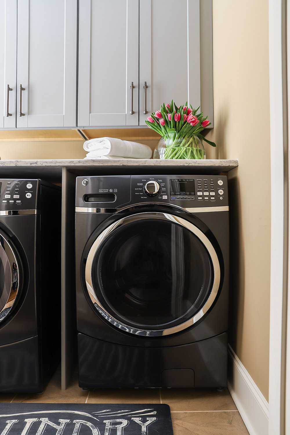 Laundry Room Makeover Ideas, Washer Dryer Countertop