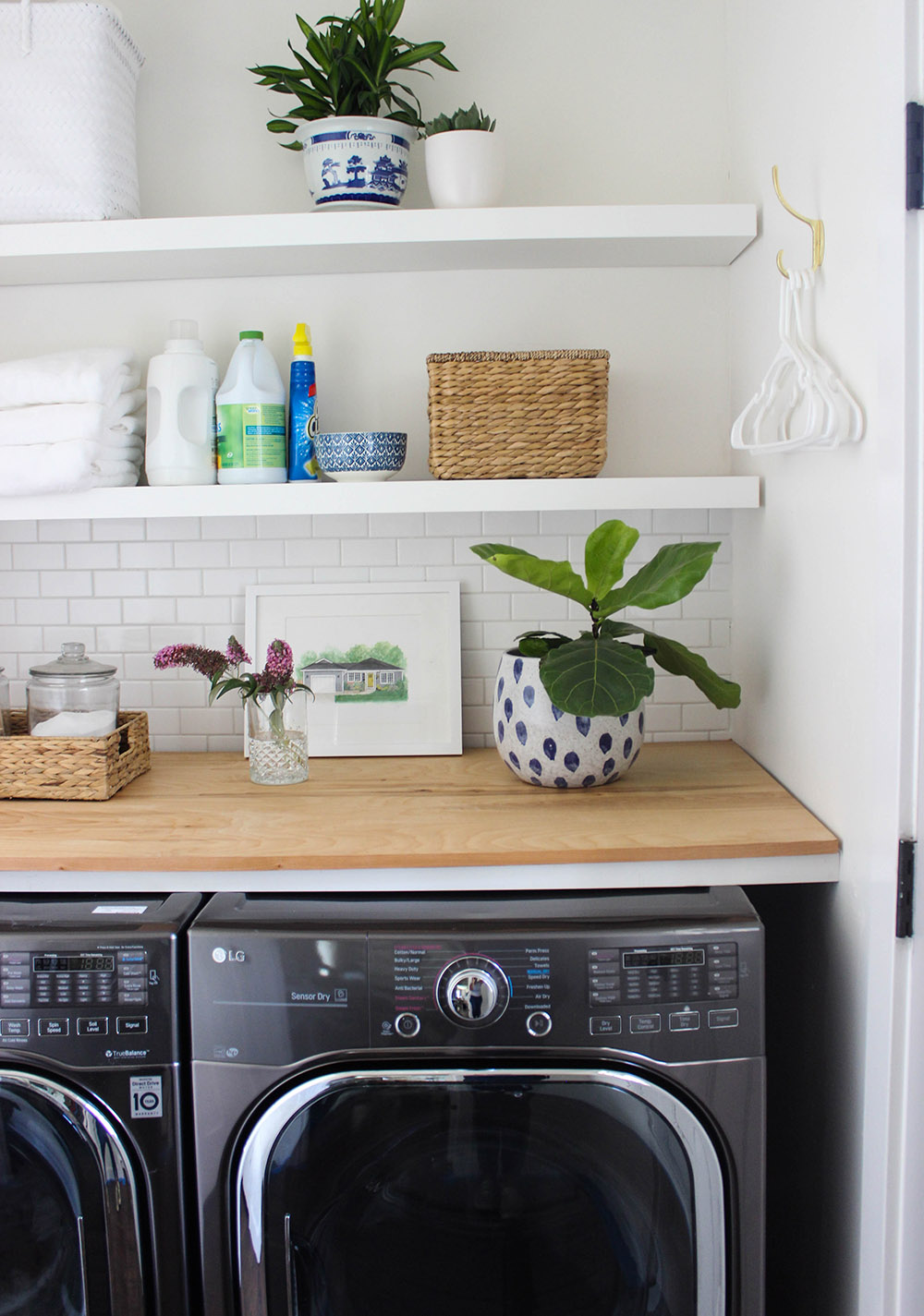 Countertop Above Washer Dryer - Transitional - laundry room - HGTV