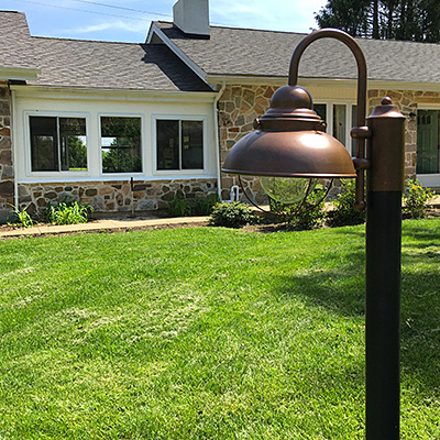 front yard light post