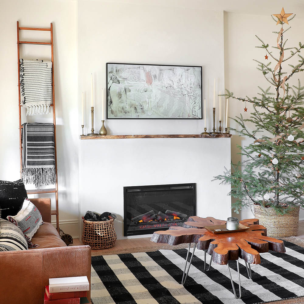 Minimalist fireplace deals decor