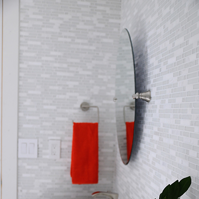 Modern Bathroom Remodel With Floor to Ceiling Tile