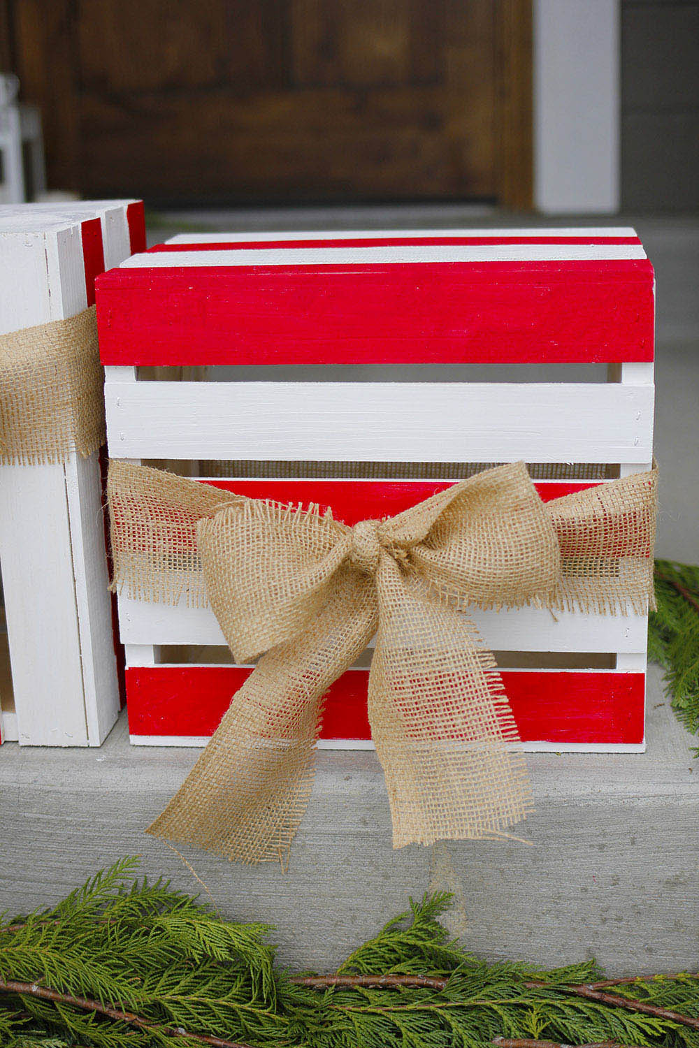 Outdoor Holiday Crate Decorations