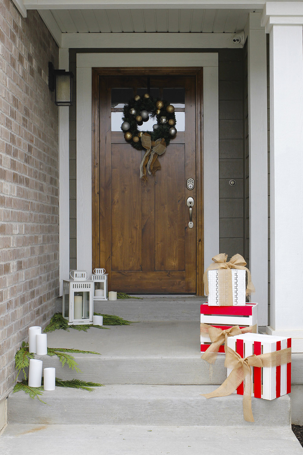 Outdoor Holiday Crate Decorations