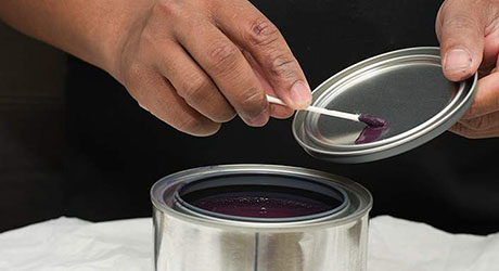 Apply dab paint lid - Paint Storage Disposal