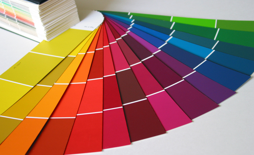 An assortment of paint chips.