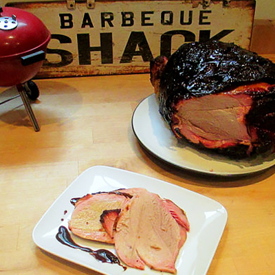Recipe: Pecan Smoked Fresh Ham with Maple Glaze