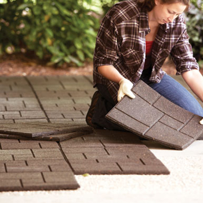 How To Lay Envirotile, Home Depot Rubber Tiles Outdoor