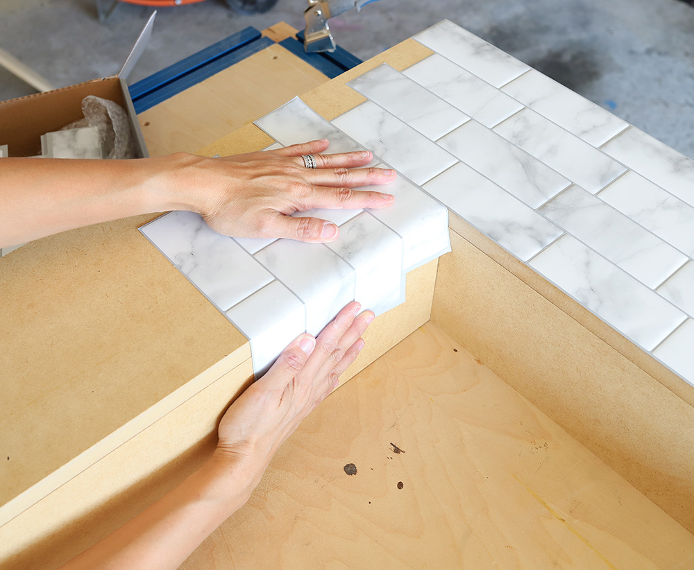 Renter-Friendly DIY Faux Fireplace With Smart Tiles - The Home Depot