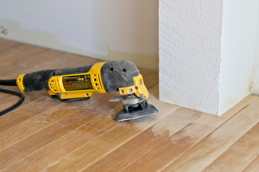 Sanding new deals hardwood floors