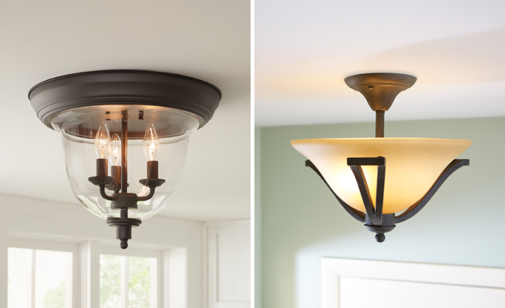 Flush Mount Lights vs. Semi-Flush Mount Lights