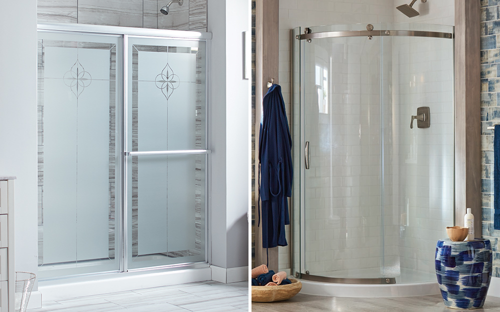 glass shower doors for small shower